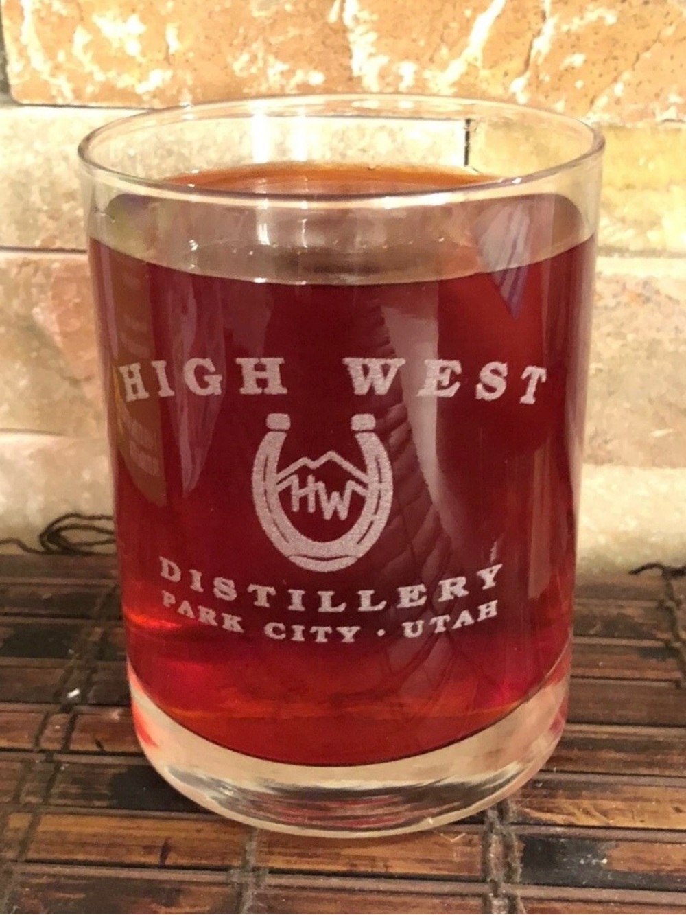 2 High West Collectible Whiskey Distillery Glasses 8 Oz Preowned